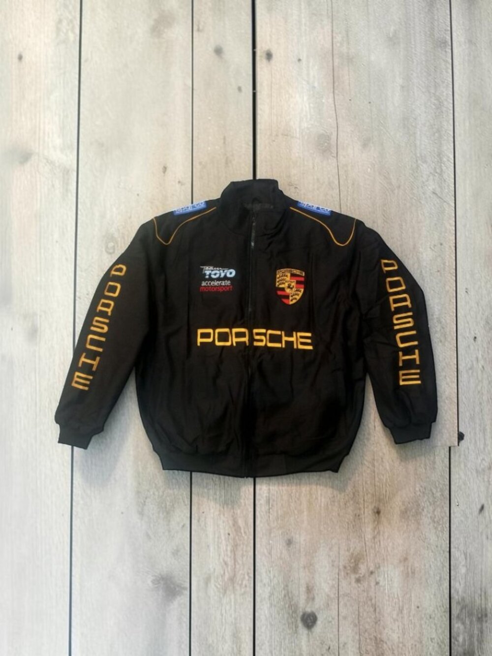Vintage Style Porsche Racing Jacket – Size XL – Motorsport Inspired